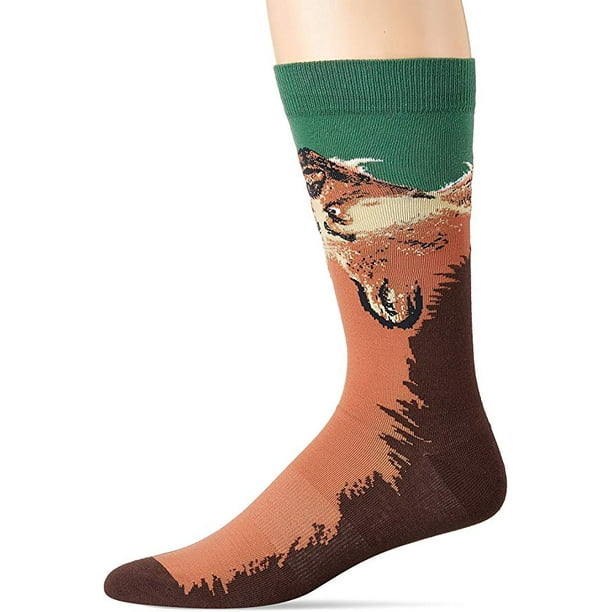 Mens Athletic Cushion Crew Sock Paintnig Colorful Bear Long Sock Comfort 